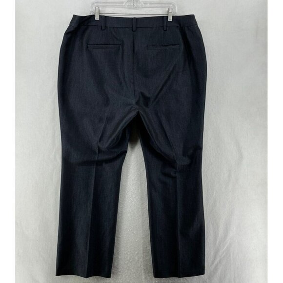 Roz & Ali Pants Women's Sz 18 Black Straight Leg High-Rise Pockets Stretch - Picture 2 of 12